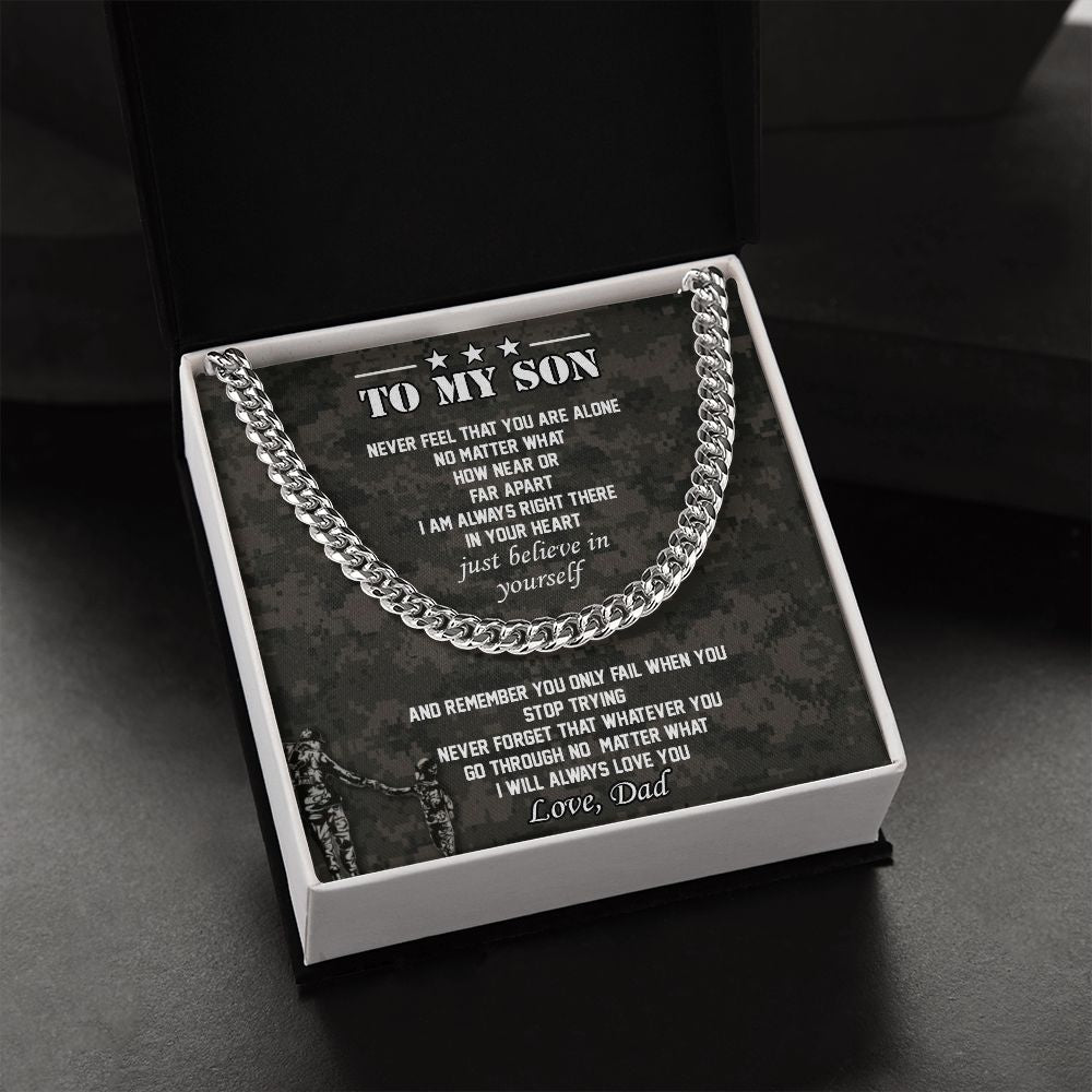 My Son | Believe in yourself - Cuban Link Chain