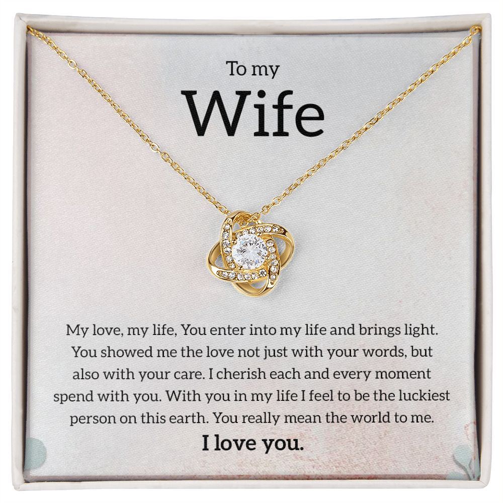 My Wife | You mean the world to be - Love Knot Necklace