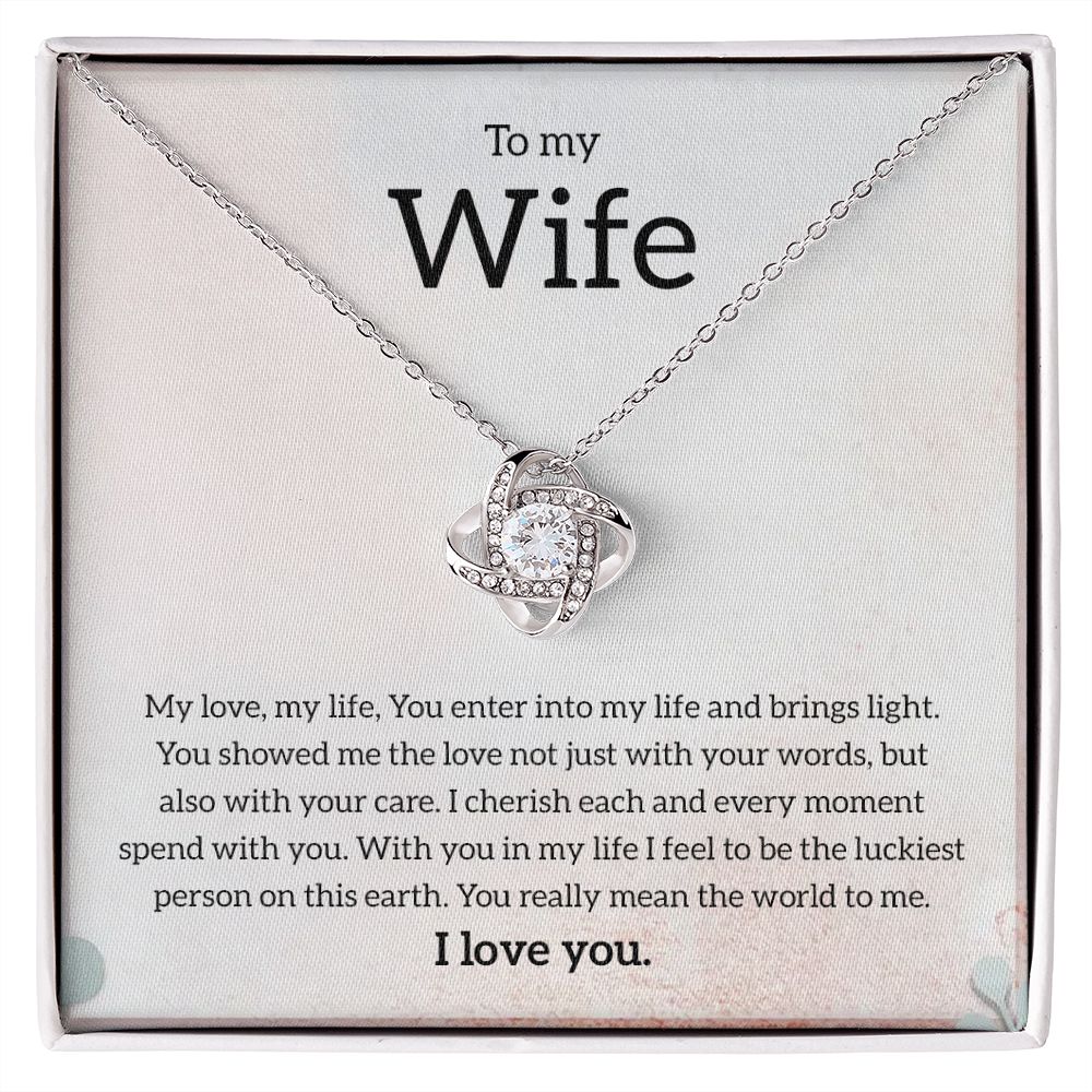 My Wife | You mean the world to be - Love Knot Necklace