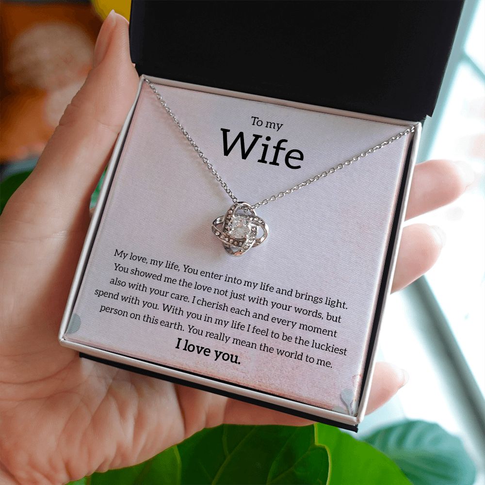 My Wife | You mean the world to be - Love Knot Necklace