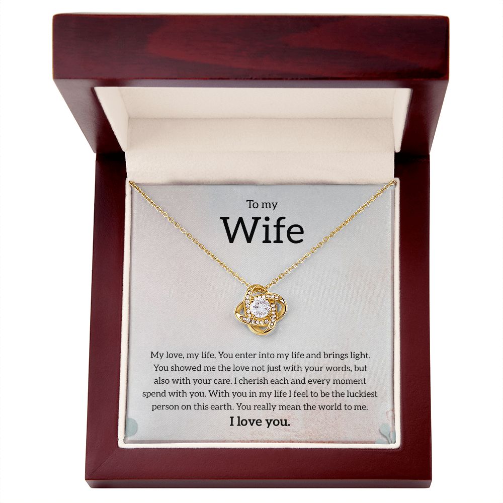 My Wife | You mean the world to be - Love Knot Necklace