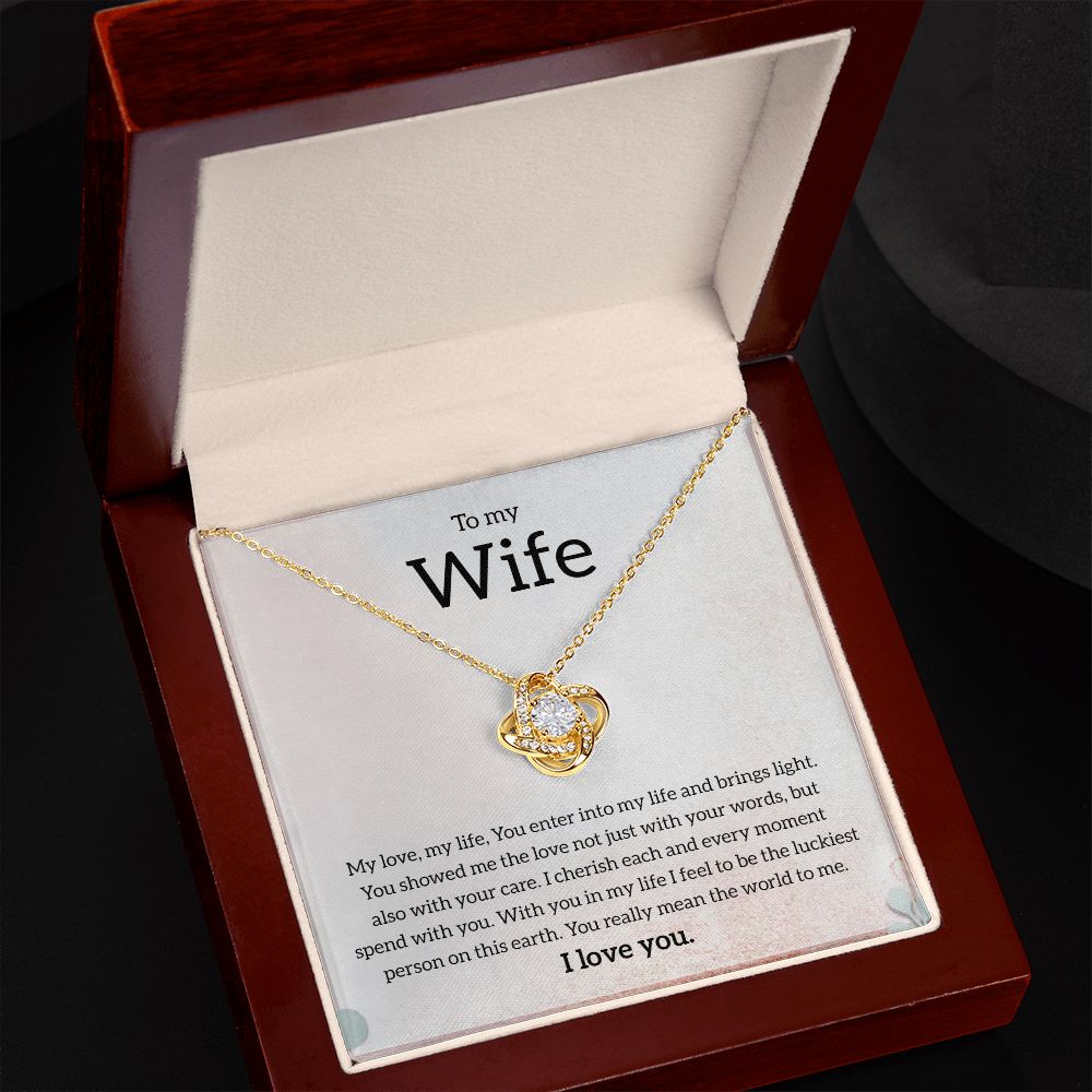 My Wife | You mean the world to be - Love Knot Necklace