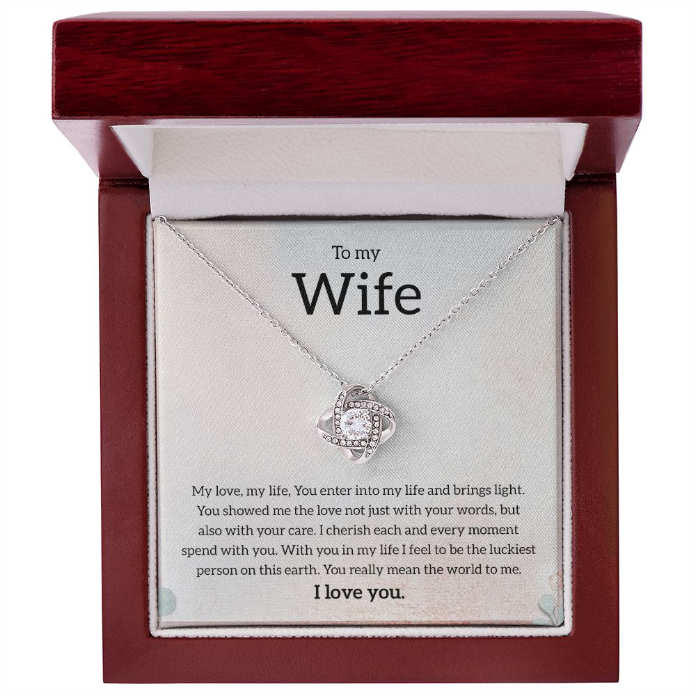 My Wife | You mean the world to be - Love Knot Necklace
