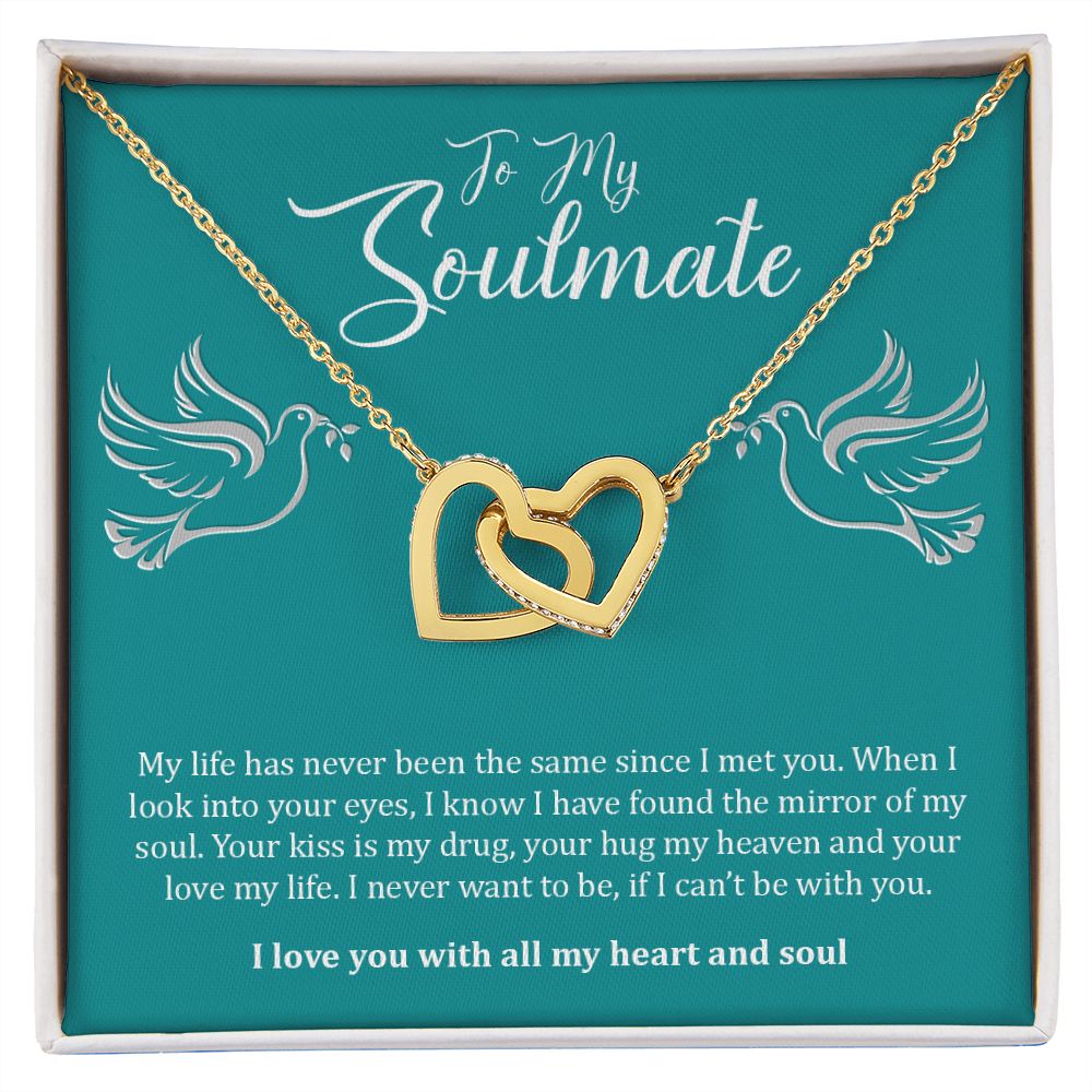 My Soulmate | You are my heart and soul - Interlocking Hearts necklace