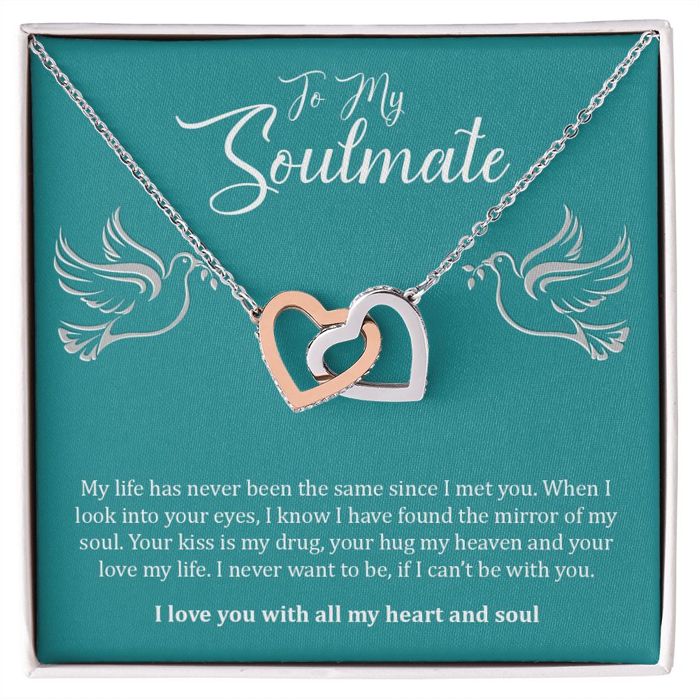My Soulmate | You are my heart and soul - Interlocking Hearts necklace