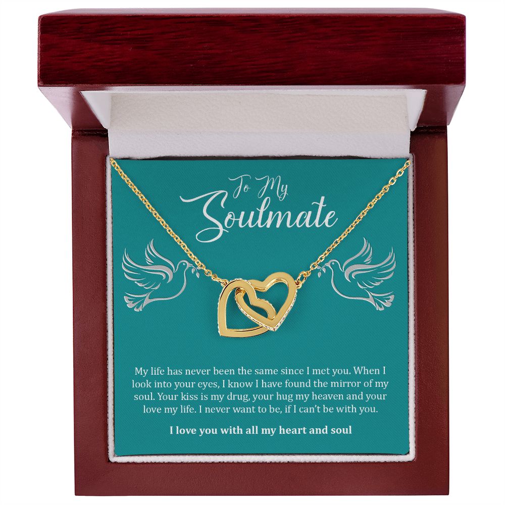 My Soulmate | You are my heart and soul - Interlocking Hearts necklace