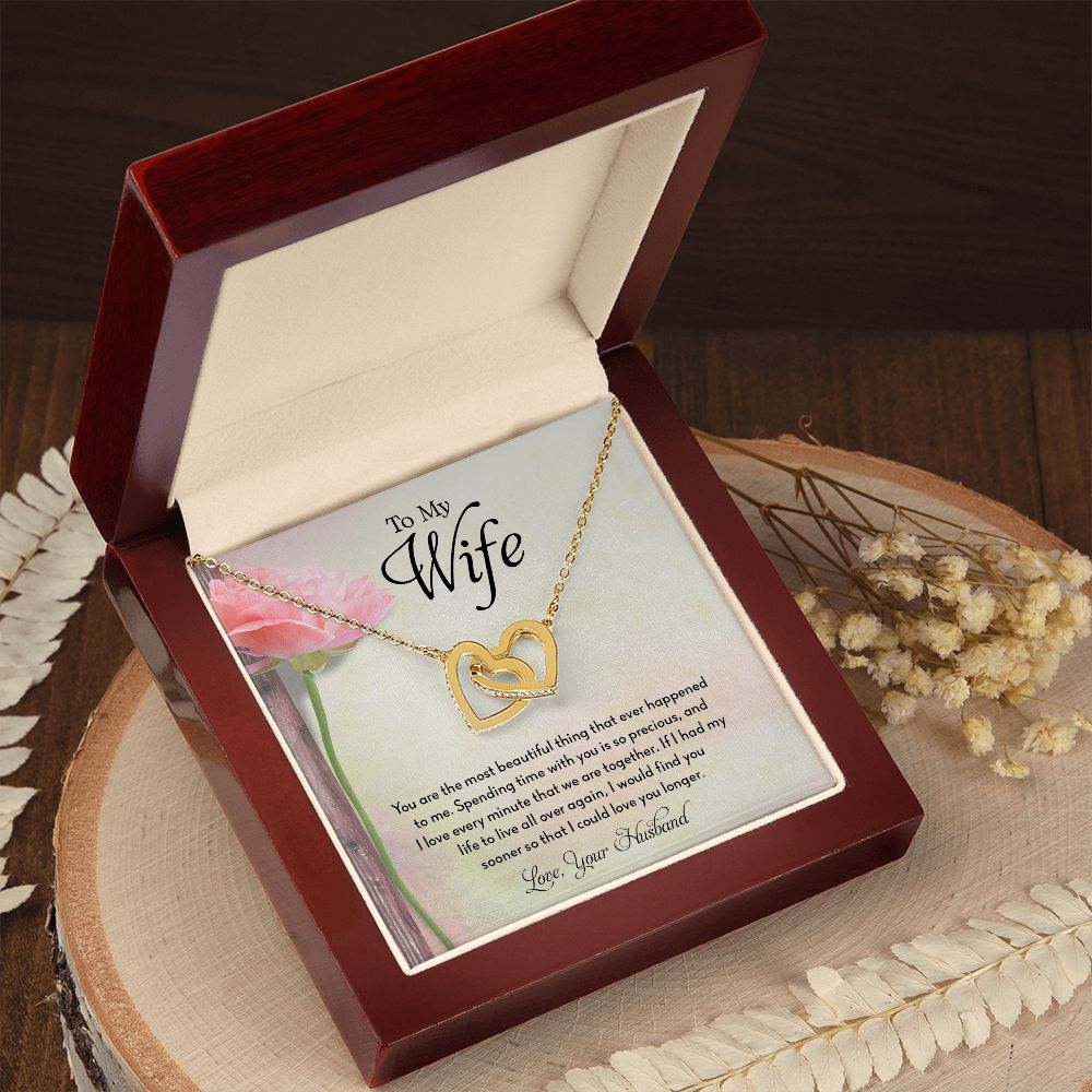 My Wife | Spend time with you - Interlocking Hearts necklace