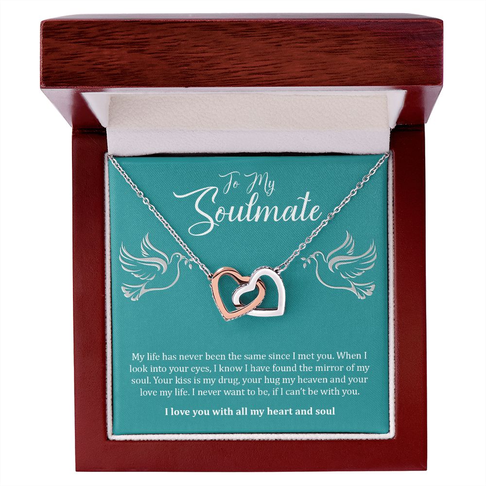 My Soulmate | You are my heart and soul - Interlocking Hearts necklace