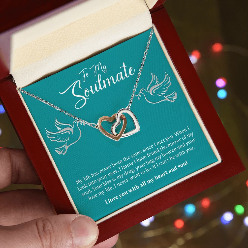My Soulmate | You are my heart and soul - Interlocking Hearts necklace