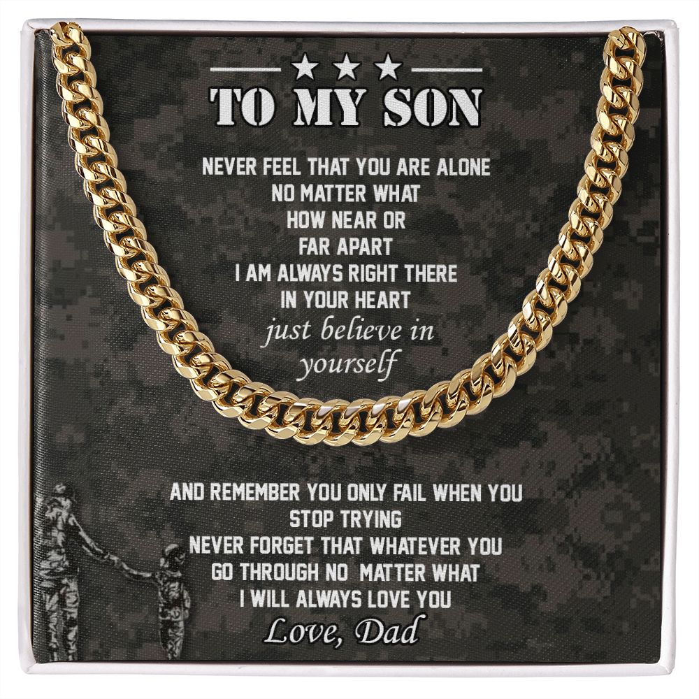 My Son | Believe in yourself - Cuban Link Chain