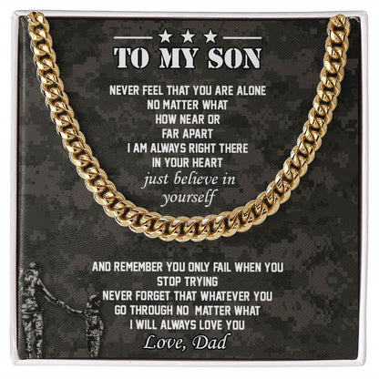 My Son | Believe in yourself - Cuban Link Chain