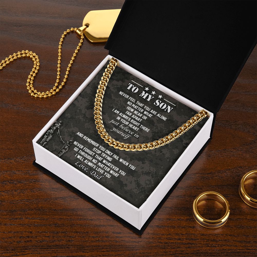 My Son | Believe in yourself - Cuban Link Chain