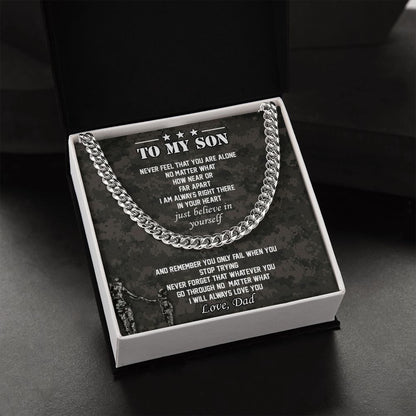 My Son | Believe in yourself - Cuban Link Chain