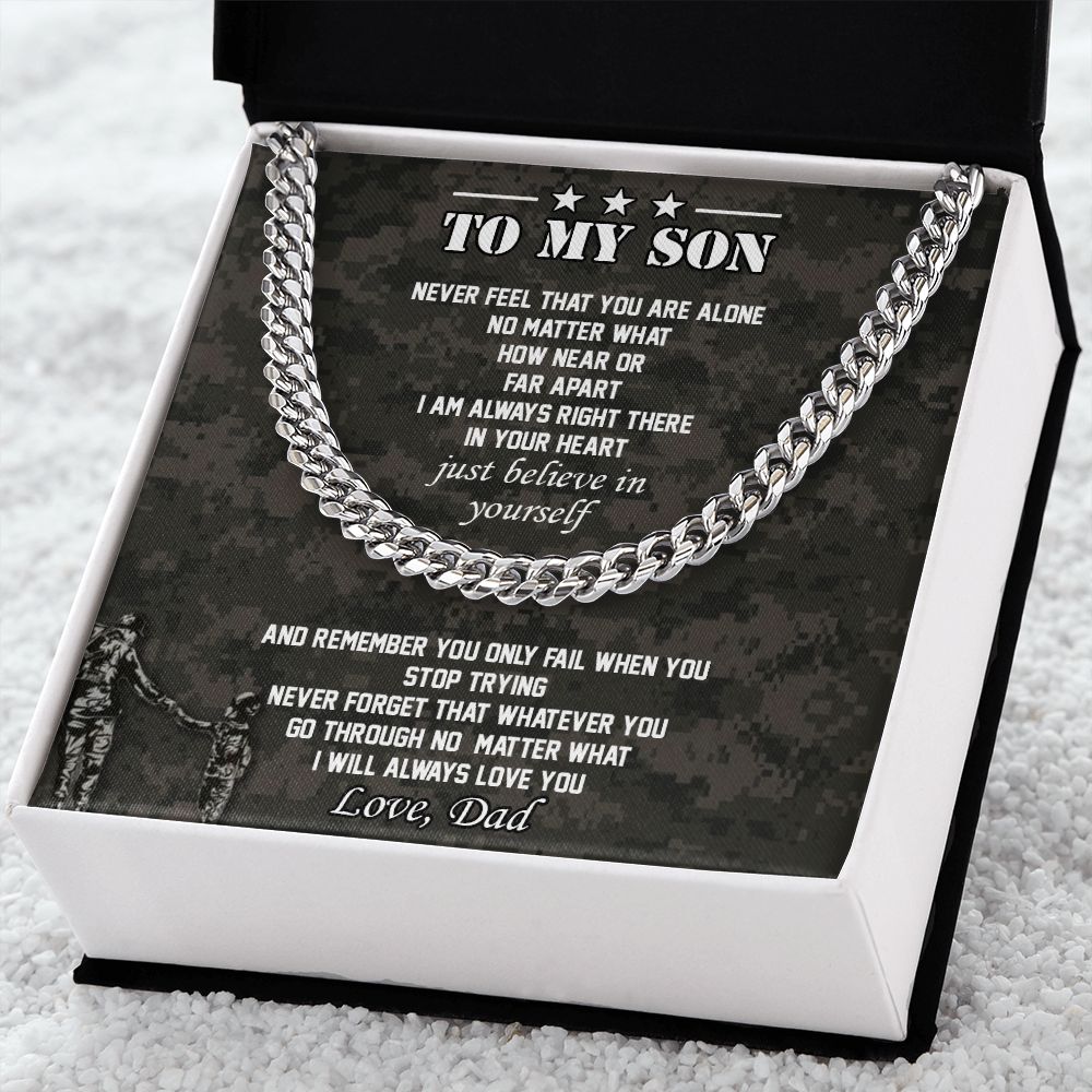 My Son | Believe in yourself - Cuban Link Chain