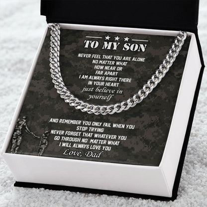 My Son | Believe in yourself - Cuban Link Chain