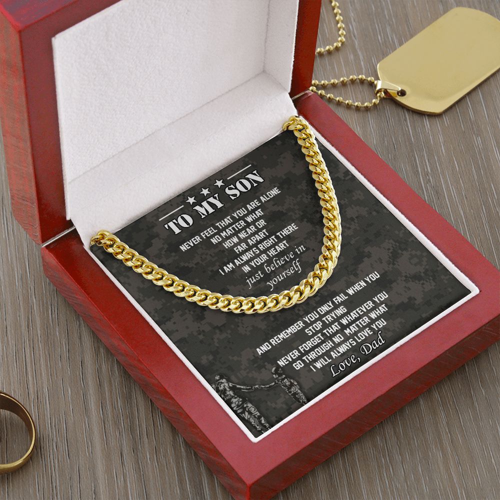 My Son | Believe in yourself - Cuban Link Chain