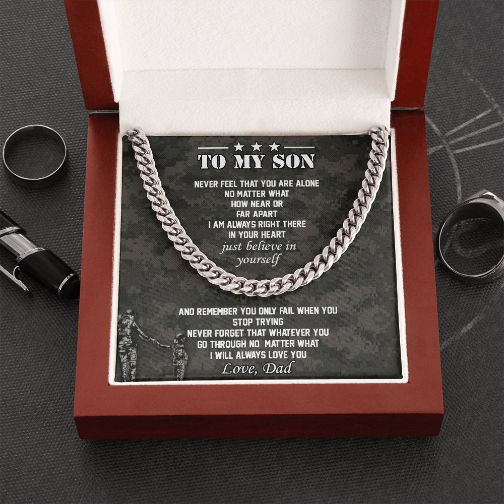 My Son | Believe in yourself - Cuban Link Chain
