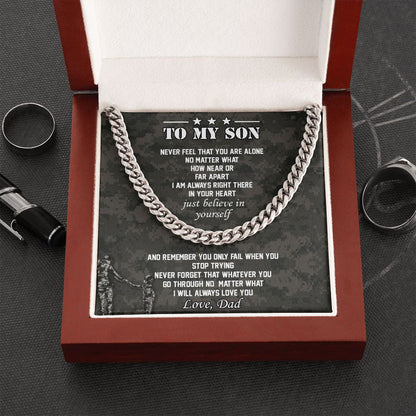 My Son | Believe in yourself - Cuban Link Chain