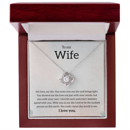 My Wife | You mean the world to be - Love Knot Necklace