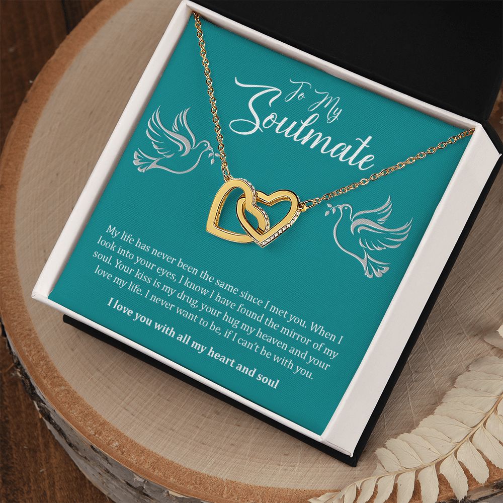 My Soulmate | You are my heart and soul - Interlocking Hearts necklace